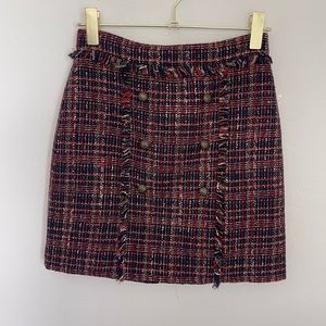 COURT & ROWE Tweed High Waist Mini Skirt Size XS NWT Parisian Preppy Old Money